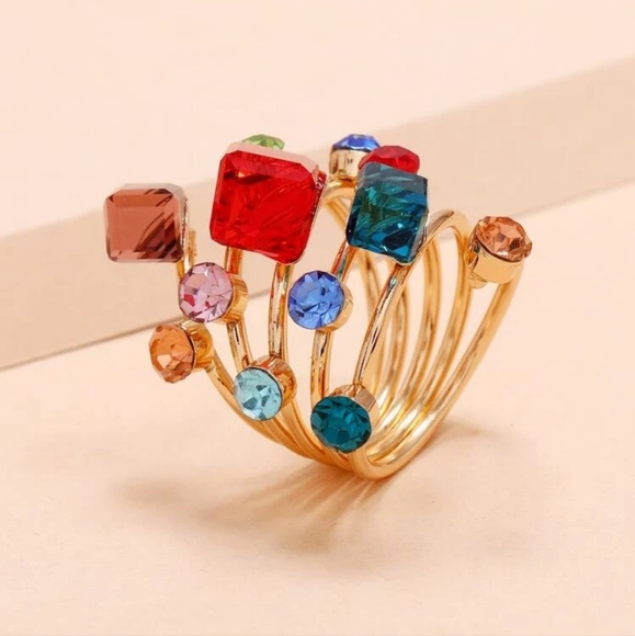 Gemstone Decor Ring. - Picture 2 of 4